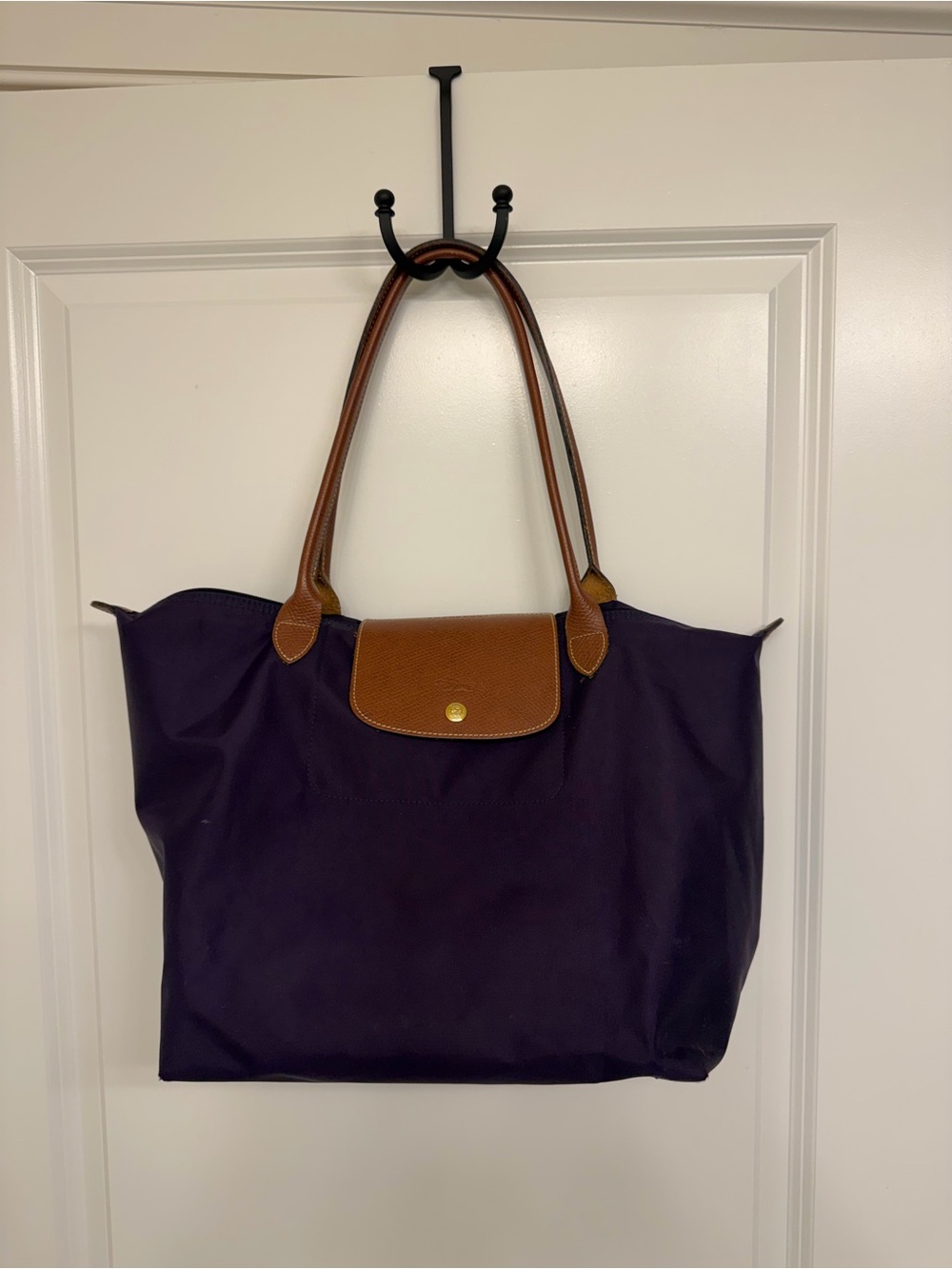Longchamp Purple Tote Bag